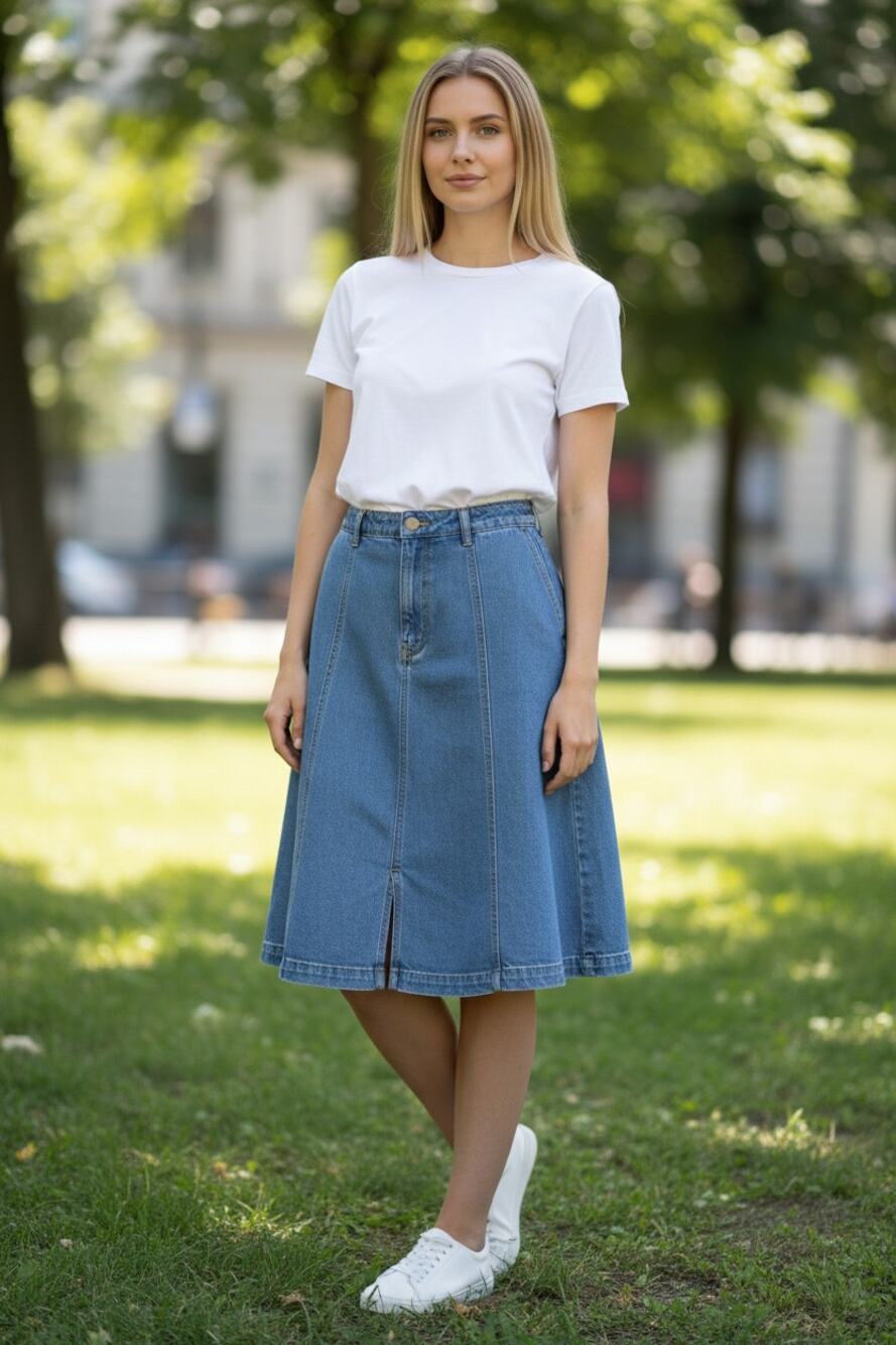 Jones Sport Denim Skirt